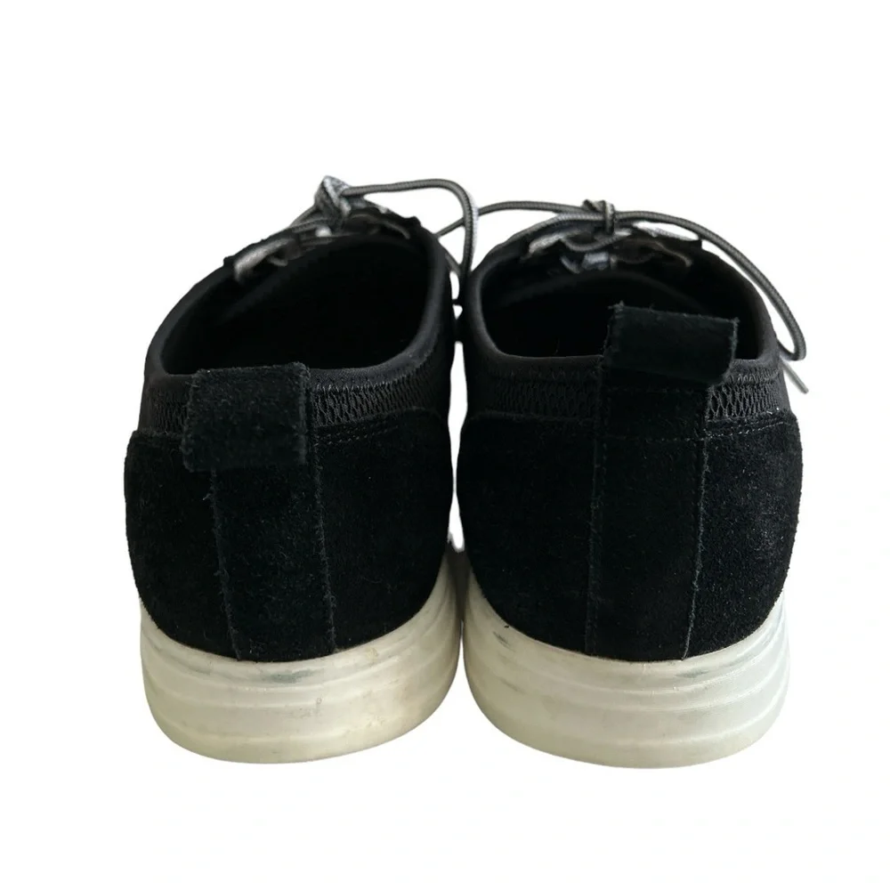 Alegria Men's Stretcher Black Mesh and Suede Lace Up Comfort Sneakers - 43/9.5